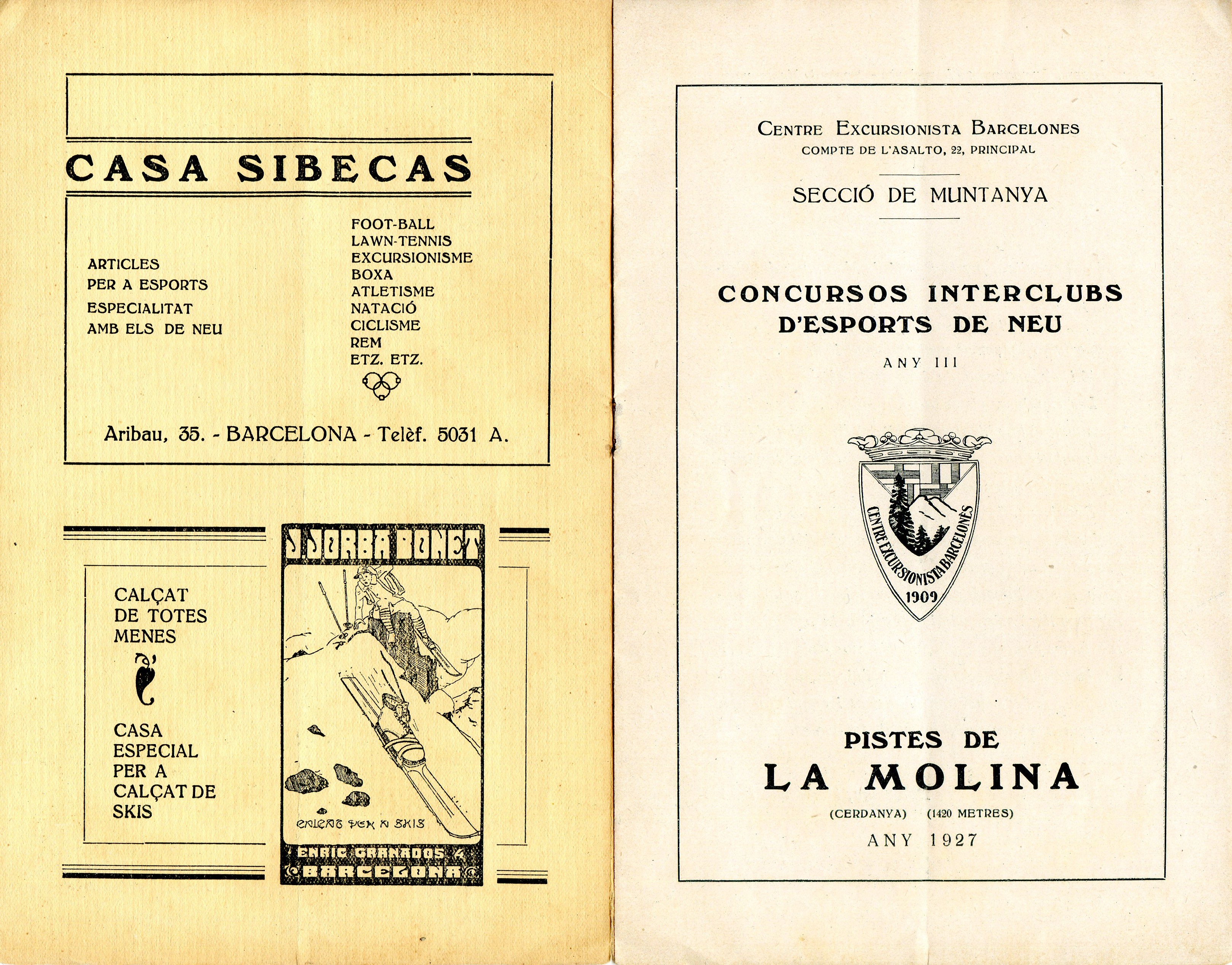 Concursos interclubs d'esports de neu : Any III : Pistes de La Molina : (Cerdanya) (1420 metres) - Miniatura 2